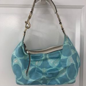 Coach, Blue Logo Shoulder Bag